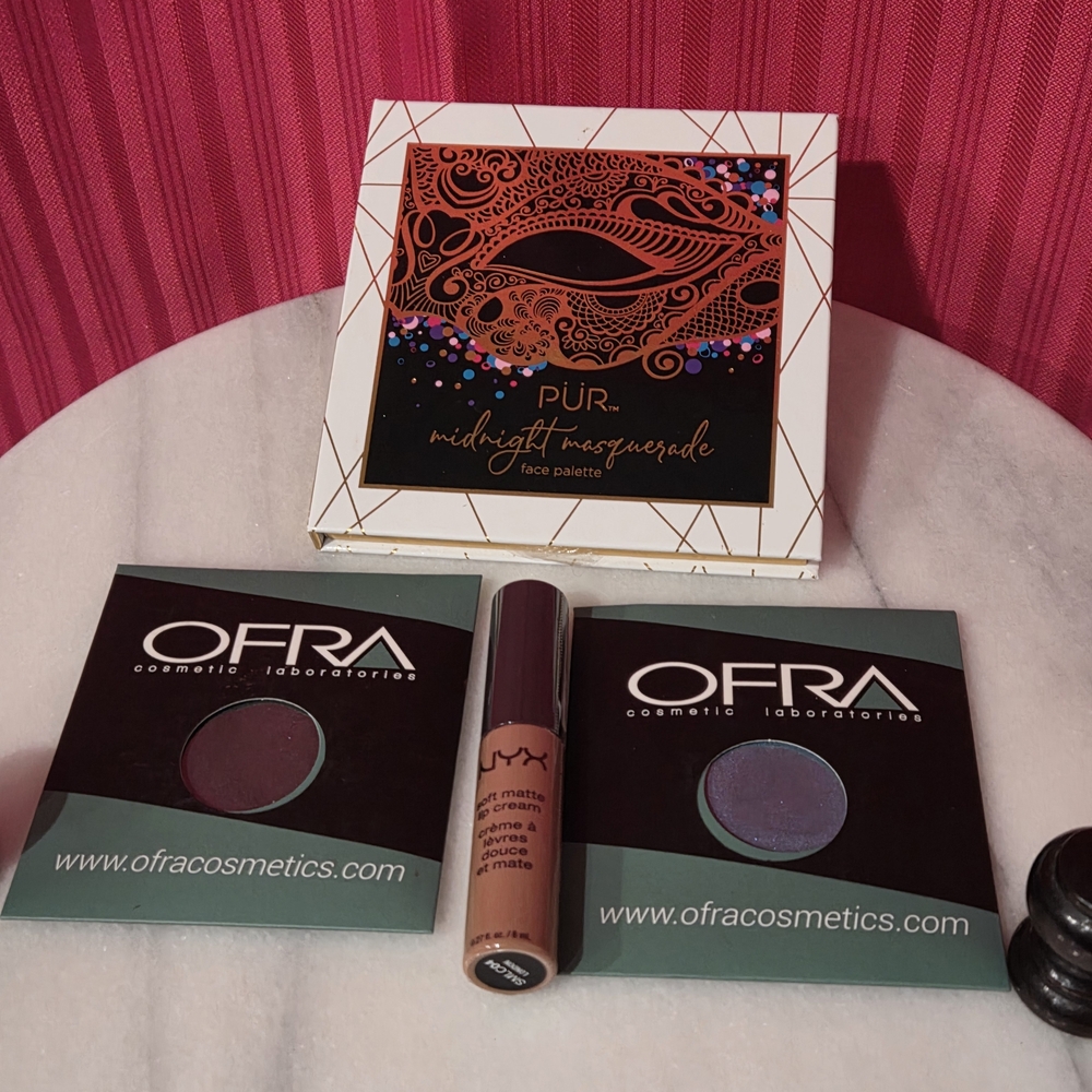 Midnight Masquerade Palette with OFRA Eyeshadows And NYX Lip Cream